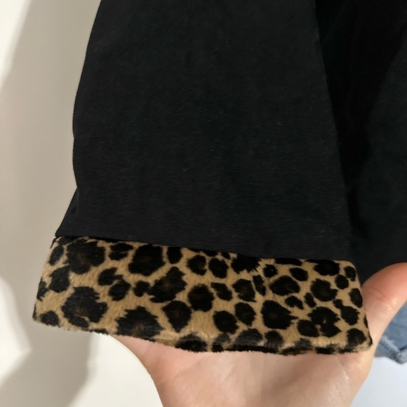 VINTAGE Jessica Howard Women’s Black Jacket with Leopard trim! - Picture 3 of 5